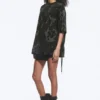Oversized Printed Short-Sleeved T-Shirt – Khaki Green – Camouflage
