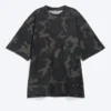 Oversized Printed Short-Sleeved T-Shirt – Khaki Green – Camouflage