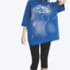 Oversized Printed T-Shirt – Blue