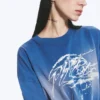 Oversized Printed T-Shirt – Blue