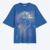Oversized Printed T-Shirt – Blue