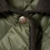Oversized Quilted Liner Jacket – Dark Khaki Green