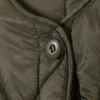 Oversized Quilted Liner Jacket – Dark Khaki Green