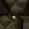 Oversized Quilted Liner Jacket – Khaki Green & Brown