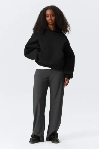 Oversized Scuba Hoodie – Black