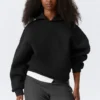 Oversized Scuba Hoodie – Black