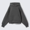 Oversized Scuba Hoodie – Dark Grey Melange