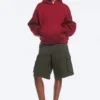 Oversized Scuba Hoodie – Dark Red