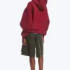 Oversized Scuba Hoodie – Dark Red