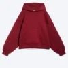 Oversized Scuba Hoodie – Dark Red