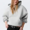 Oversized Scuba Hoodie – Grey Melange
