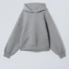 Oversized Scuba Hoodie – Grey Melange