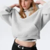 Oversized Scuba Hoodie – Grey Melange