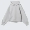 Oversized Scuba Hoodie – Grey Melange