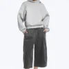 Oversized Scuba Hoodie – Light Grey