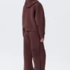 Oversized Scuba Zip-Hoodie – Burgundy