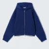 Oversized Scuba Zip-Hoodie – Cobalt Blue