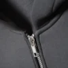 Oversized Scuba Zip-Hoodie – Dark Grey