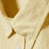 Oversized Seersucker Button Down Shirt – Light Yellow