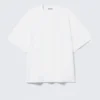 Oversized Short-Sleeved Cotton T-Shirt – White