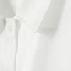 Oversized Short-Sleeved Organza Shirt – Mint