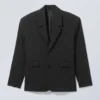 Oversized Single Breasted Blazer – Black