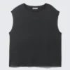 Oversized Sleeveless Tank Top – Dark