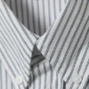 Oversized Striped Button-Down Shirt – White – Blue Stripes