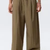 Oversized Suit Trousers – Beige