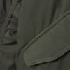 Oversized Twill Bomber Jacket – Dark Khaki Green