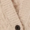 Oversized V-Neck Cardigan – Beige