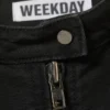 Oversized Washed Canvas Jacket – Black