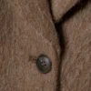 Oversized Wool-Blend Coat – Hairy Dark Beige