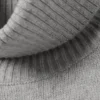 Oversized Wool Turtleneck Sweater – Grey Melange