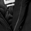 Padded Bomber Parka with Faux Fur Trim – Black