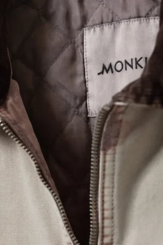 Padded Cotton Canvas Jacket – Pinkish Beige