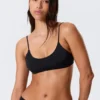 Padded Tie Bikini Top – Black