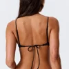 Padded Tie Bikini Top – Black