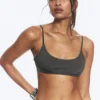 Padded Tie Bikini Top – Dark Grey