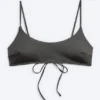Padded Tie Bikini Top – Dark Grey