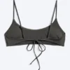 Padded Tie Bikini Top – Dark Grey