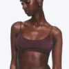 Padded Tie Bikini Top – Dark Red