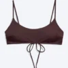 Padded Tie Bikini Top – Dark Red