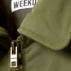Padded Twill Bomber Jacket – Dusty Olive Green