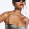 Padded Wire Bikini Top – Dusty Grey