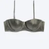 Padded Wire Bikini Top – Dusty Grey