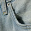 Panelled Loose Fit Baggy Unisex Jeans – Port Blue – Light Blue