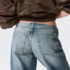 Paz Low Rise No-Waistband Wide Leg Jeans – Blue Horses – Medium Blue