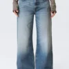 Paz Mid Rise Wide Jeans – Blue Horses – Medium Blue