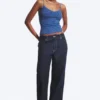 Paz Mid Rise Wide Jeans – Blue Rinse – Dark Blue